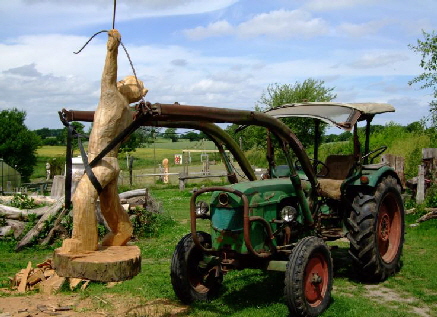 bogenschütze am Trecker